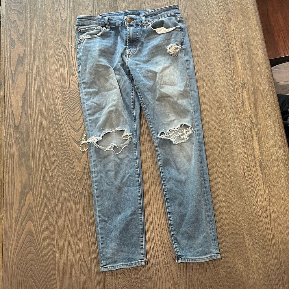 Aeropostale Super Skinny Jeans Light Wash Distressed Size 32/30